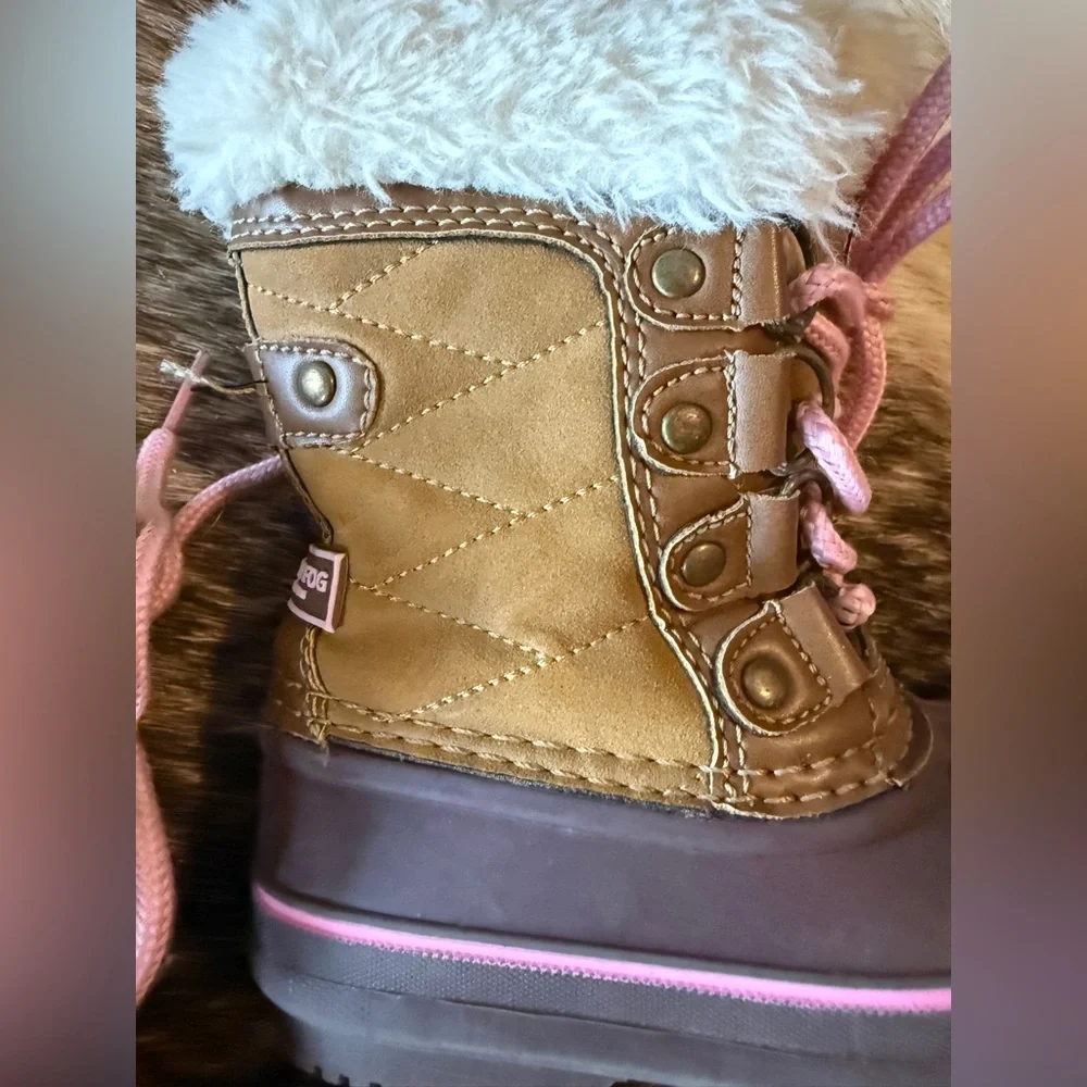 London Fog Toddler 6 Faux Fur Winter Duck Boots